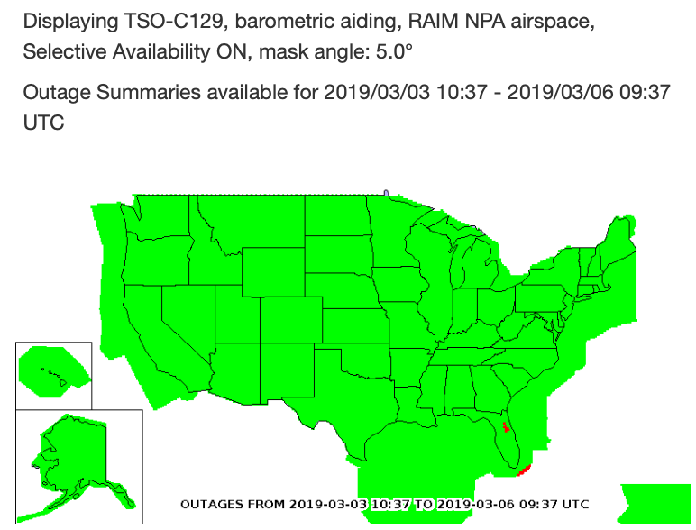 RAIM Outages NPA Baro-Aiding